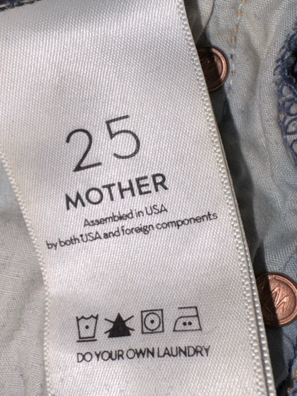 MOTHER The Looker Ankle Fray Jeans 25 Girl Crush Dark Wash - Picture 7 of 10
